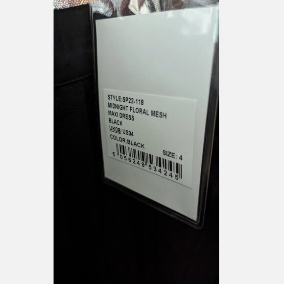 Self-Portrait Black and Cream Floral Maxi Dress - Picture 9 of 14